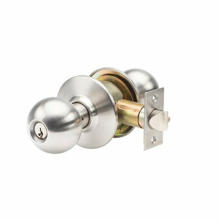 TRANS ATLANTIC CO. Standard Duty Stainless Steel Grade 2 Commercial Cylindrical Classroom Function Door Knob DL-SVB70-US32D